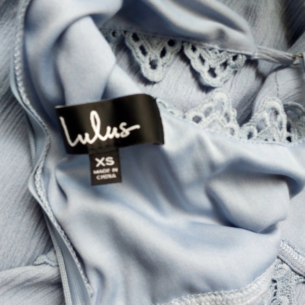 Lulu's This is Love Slate Blue Lace Maxi Dress - Picture 11 of 13